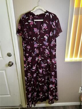Lane Bryant Floral Fairy Print Long Flowy Dress Size 20